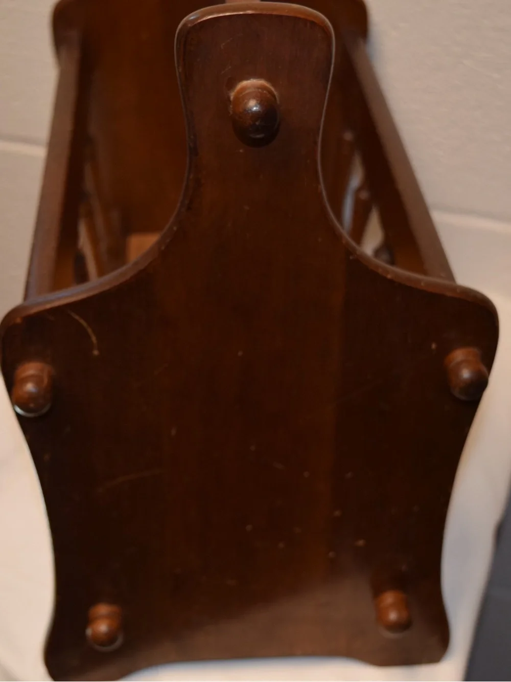 Vintage Jay Import Canterbury Style Wooden Magazine Rack